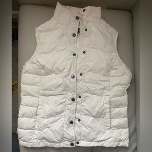 Lands’ End Off-White Puffer Vest